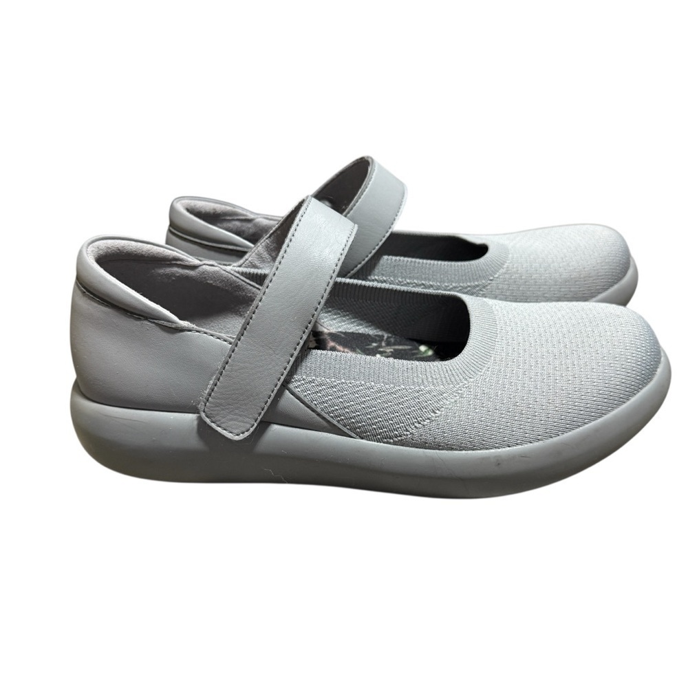 Alegria Olivia Dove Gray Mary Jane Shoes Size 38 Comfort Walking Adjustable